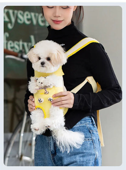 Pet Dog Hand Bag Carrier For Dogs Portable Four-legged Puppy Straddle Packs Shoulder Bag Vest Traction Rope For Yorkshire