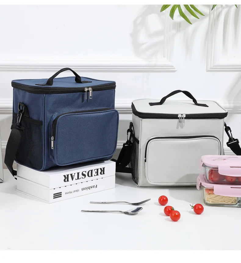 Oxford Cloth Thickened Bento Bag Large Capacity Portable Insulation Bag Outdoor Picnic Bag Student Lunch Bag