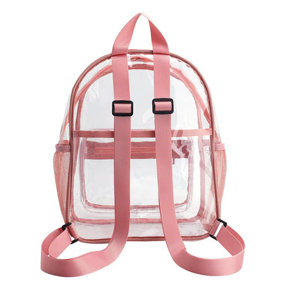 Transparent PVC Outdoor Sports Fitness Knapsack Casual Travel Visible Backpack Large Capacity Waterproof Top-Handle SchoolBag