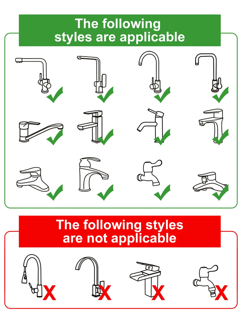 Metal 1080° Rotating Metal Faucet Sprayer Kitchen Saving Water Nozzle Tap Bathroom Faucet Extend Adaptor 22/24mm Bubbler