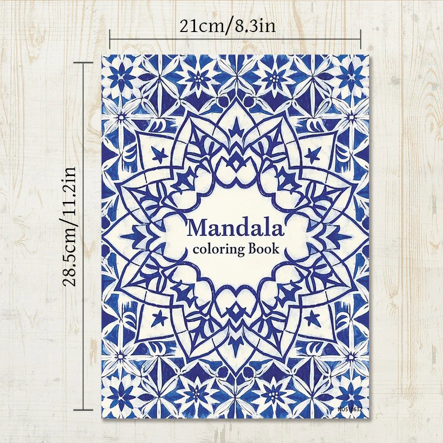 Mandala Adult Coloring Book - 8.3x11.2 inches Stress relief coloring book 22 pages of art therapy illustrations to relieve anxie