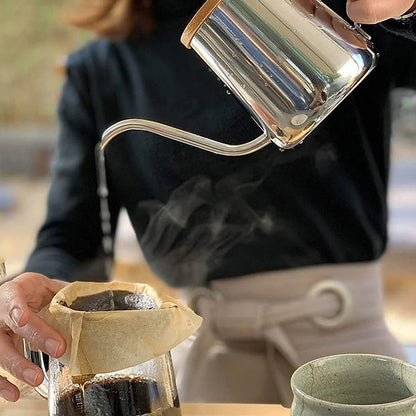 350ml 600ml Drip Kettle Coffee Tea Pot Non-stick Coating Food Grade Stainless Steel Gooseneck Drip Kettle Swan Neck Thin Mouth