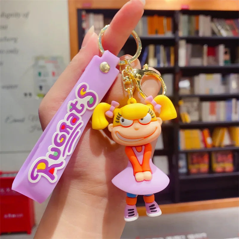Cartoon Naughty Boy Keychain New Cute Silicone Doll Bag Hanging Car Key Chain