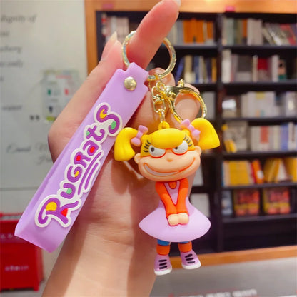 Cartoon Naughty Boy Keychain New Cute Silicone Doll Bag Hanging Car Key Chain