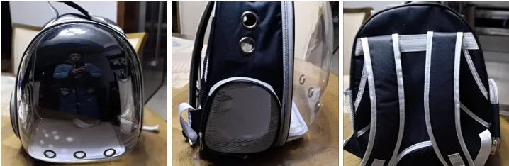 Travel Transparent Pet Cat Handbag Outdoor Portable Cat Backpack Puppy Breathable Handbag Take-Out Pet Supplies