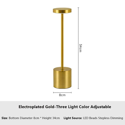 Table Lamp LED Touch Sensor Desktop Night Light Rechargeable Wireless Reading Lamp 3Colors Adjustable Creative Ambient Light