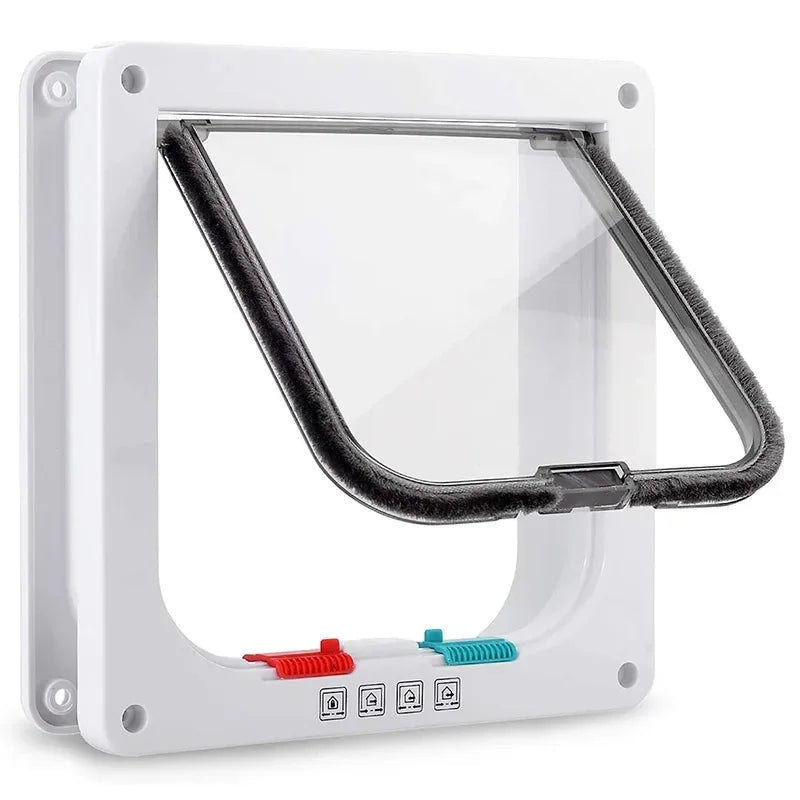 Security Lock Flap Door for Dog Cats Kitten ABS Plastic Small Pet Gate Door Kit Cat Dogs Flap Doors Dog Cat Accessories