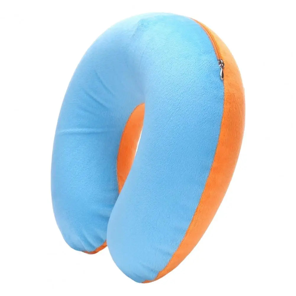 U-shaped Neck Pillow Inflatable Fatigue Relief Travel Pillow Flight Headrest Sleep U-shaped Cushion for Plane