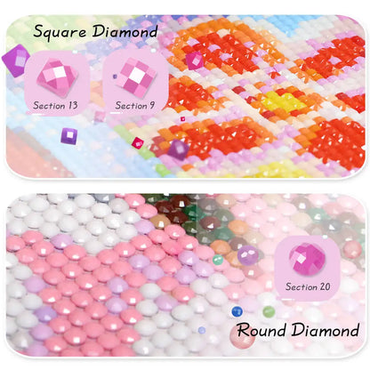 Huacan Animal 5D DIY Diamond Paintings Flower Mosaic Complete Kit Mandala Diamond Embroidery Art Room Decoration