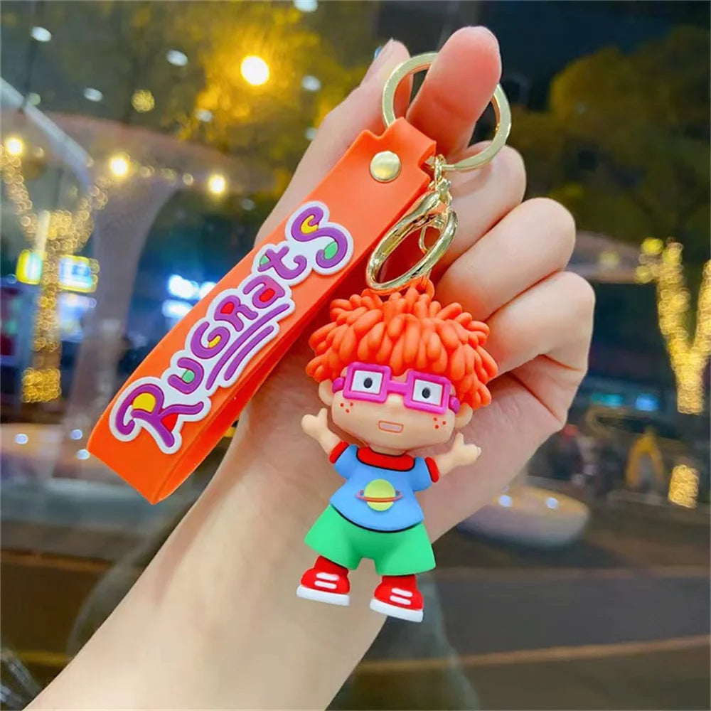 Cartoon Naughty Boy Keychain New Cute Silicone Doll Bag Hanging Car Key Chain
