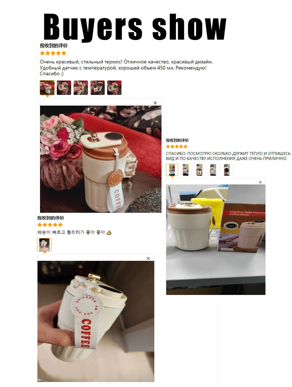 Smart Thermos Bottle LED Temperature Display Coffee Cup 316 Stainless Steel Tumbler Mug Portable Vacuum Flasks Thermoses