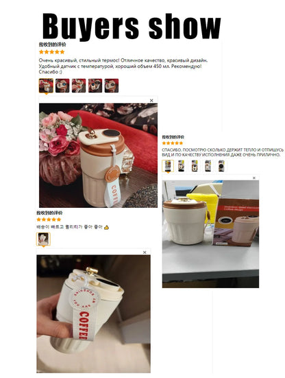 Smart Thermos Bottle LED Temperature Display Coffee Cup 316 Stainless Steel Tumbler Mug Portable Vacuum Flasks Thermoses