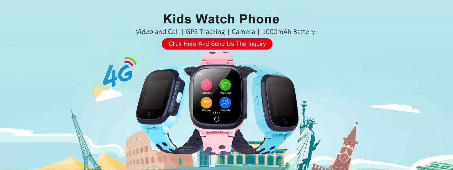 Kids Smart Watch Phone Waterproof Kids Smartwatch MP3 Music Player with 11 Games Call SOS Camera Video Alarm Recorder for 3-12 Y