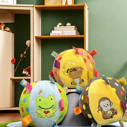 Plush Dog Vocal Toy Ball Funny Interactive Pet Toys with Bells Cleaning Tooth Chew Toy For Small Large Dogs Cats Puppy Products