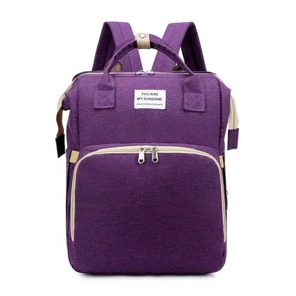Folding Mommy Bag Lightweight Portable Folding Crib Bed Large-capacity Baby Backpack Female Mommy Outting Bag Mummy Bag