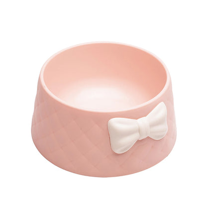 The Macaron bowl  with butterfly knot and the bowl is for pets
