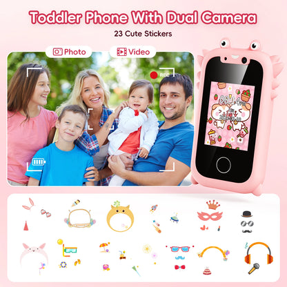 Kids Smart Phone Toys for Boys Girls Christmas Gifts Touchscreen Toddler Learning Cell Toy Phone with Camera Game Music Player