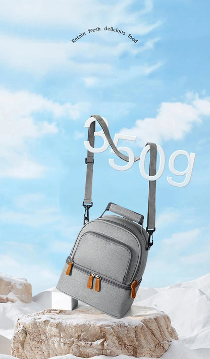Large Capacity Hot Picnic School Food Lunch Bag Insulated Backpack Lunch Box Bags Fresh Cooler Breast Milk Fresh-keeping Handbag
