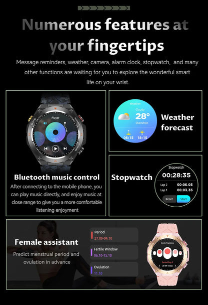 2025 New For Xiaomi GPS Sports Smart Watch Men Waterproof Fitness Trackr Bluetooth call 650Mah Battery Smartwatch Woman Bracelet