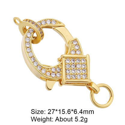 Juya 18K Real Gold Plated Accessories DIY Needlework Beads Pearls Jewelry Making Fastener Closures Lobster Lock Clasps Supplies