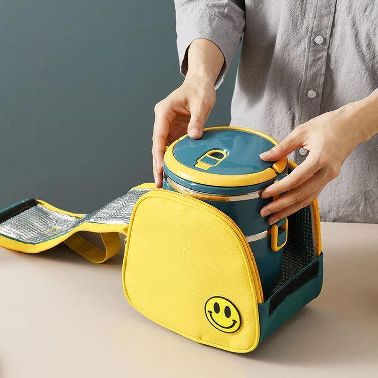 Portable Lunch Box Thermo Insulation Bento Thermos Containers Bento Bag Food Warmer for Kids Food Containers