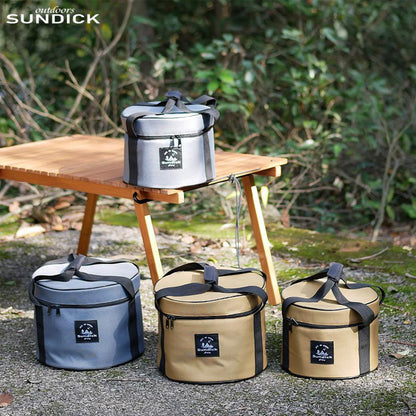 9/14L Dinnerware Organizers Oxford Cloth Pot Storage Bucket Bags Waterproof Camp Bowl Cups Container Cases Bearing 7kg Daily Use