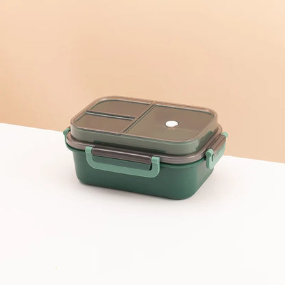 Portable Sealed Lunch Box 2Tier Lattice Microwave Available Heating Student Office Staff Fruit Food Containers with Forks Spoons