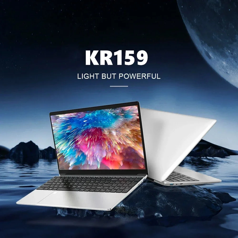 15.6" N5095 Laptop with Up to 32GB RAM  2TB Storage Windows 10/11 Pro Black Backlit English/Russian Keyboard, Portable Notebook