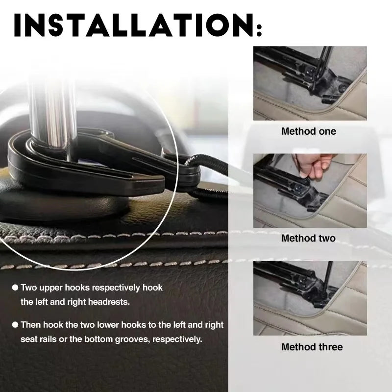 Pet Car Barrier Dog Car Barrier with Automatic Safety Mesh Storage Bag Pet Barrier Guard Back Seat Safety Protector Mesh Net