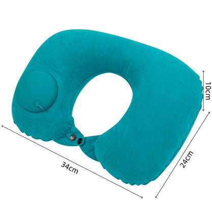 U-shaped Neck Pillow Inflatable Fatigue Relief Travel Pillow Flight Headrest Sleep U-shaped Cushion for Plane