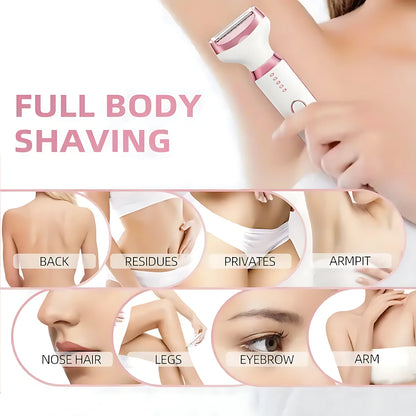 Women Epilator Trimmer Electric Lady Shaver Groin Armpit Arm Leg Bikini Hair Razor Rechargeable Lithium Battery Grooming Kit