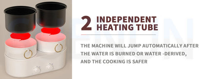 Electric Hot Pot Split -Shaped Electric Cooker Frying All -in -one Cooking Pot Multifunctional Electric Boiled Pot