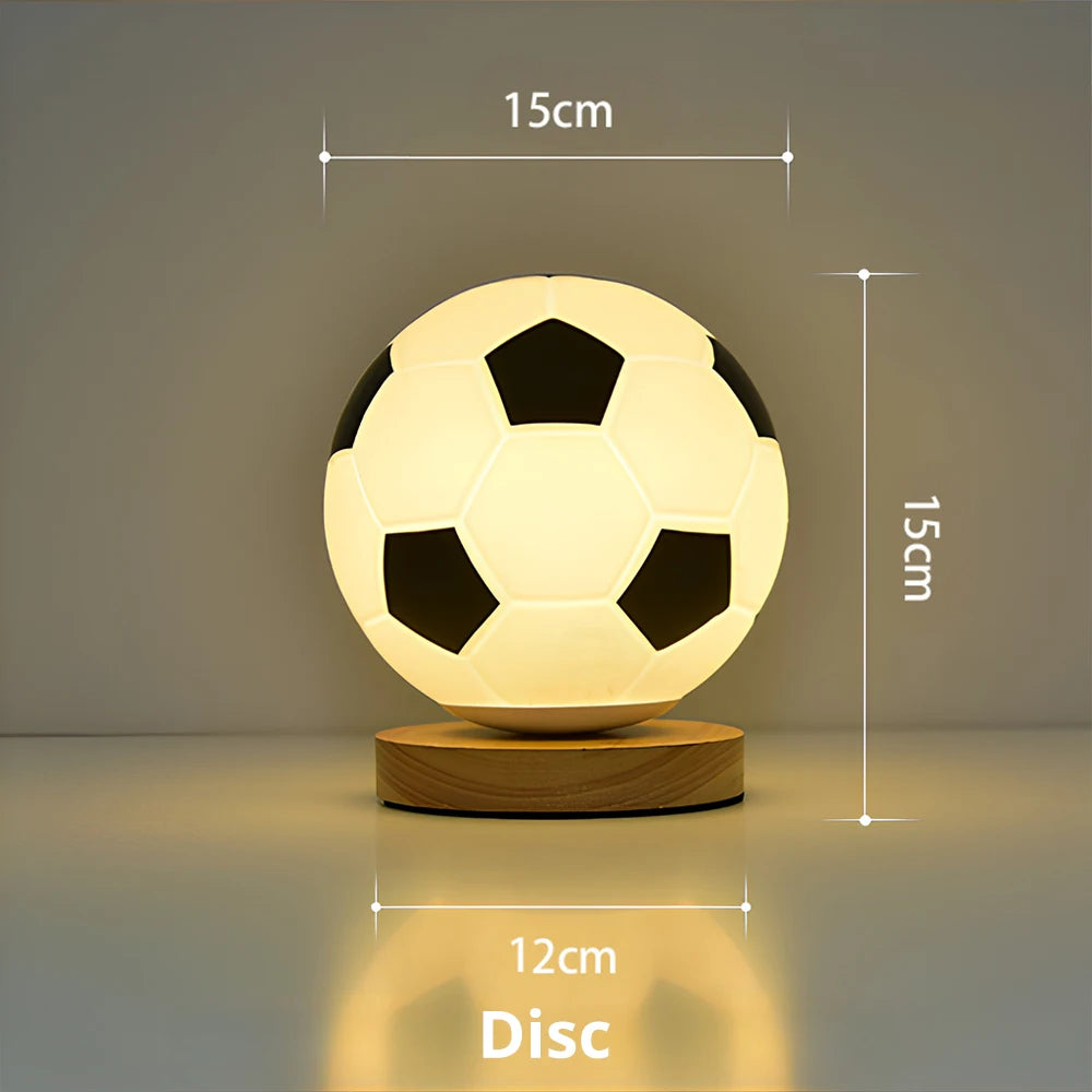 1PCS 3D Football Night Light Bedroom Desktop Decoration Soccer Lamp Battery Powered Perfect Gift For Teenagers Decor Bulb Gifts