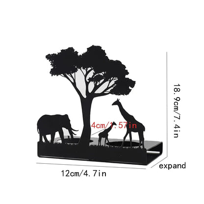 3D Animals Candle Container Silhouette Metal Iron Candlestick Holder Deer Elephant Giraffe Home Desktop Decor DIY Props Gift Kit