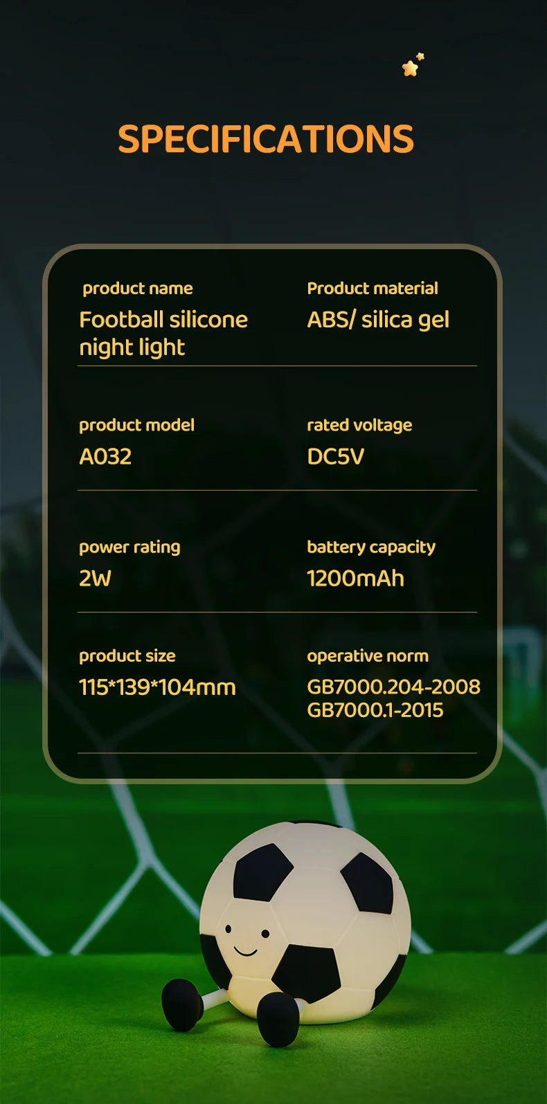 Football Led Night Light Book Light for Reading Soccer Pumpkin New Bedroom Bedside Table Lamp Kids Birthday Gift Cute Cartoon