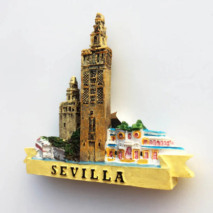 Europe Spain 3D Refrigerator Magnet Tourist Souvenirs Stickers,Home & Kitchen Decoration Fridge Magnet Message Sticker