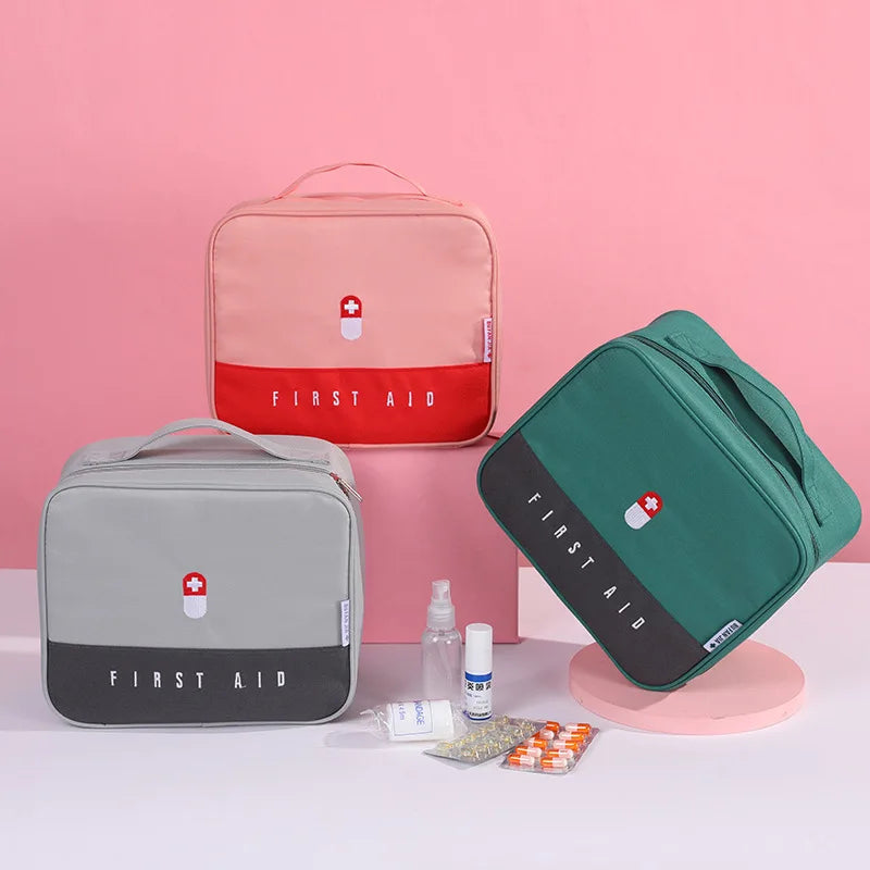 Mini Medicine Organizer Bag Outdoor First Aid Kit Portable Travel Storage Sack Emergency Medical Case Accessories Supplies