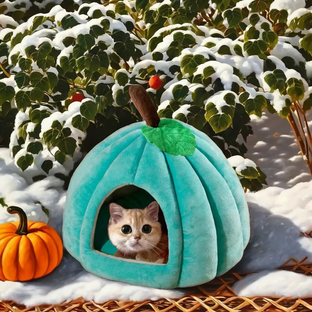 Pet Cat Nest Closed Cat House Pet Nest Warm and Thickened Deep Sleep Dog Nest Pet Supplies Closed Cat Bed Cat Tents