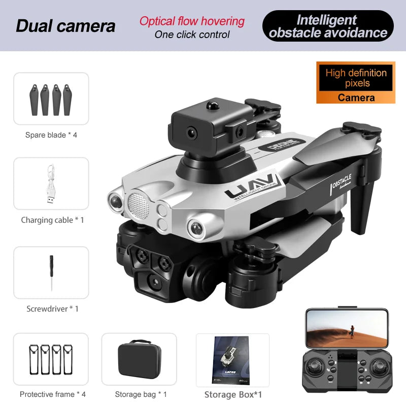 LU200 Drone 8K GPS Professional HD Aerial Photography Triple-Camera WIFI Omnidirectional Obstacle Avoidance Drone 10000M