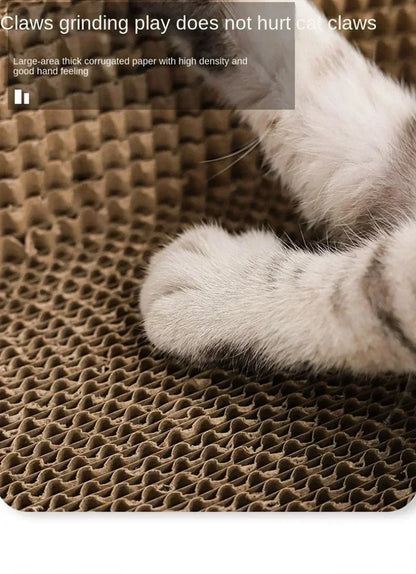 Oval Cat Scratching Board Protect Furniture Grinding Claw Toys  Corrugated Paper Wear-resistant Cat Nest Cat Accessories