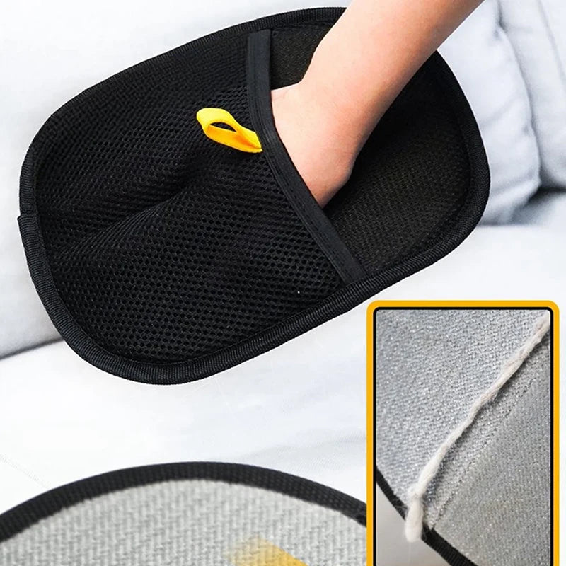 Upgraded Pet Grooming Gloves Cats Hair Brush Pet Removal Gloves Dual Brush Static-free Cat Cleaning Tool Hair Stripping Mitts