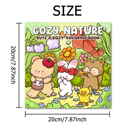 COZY NATURE Bold-easy Patterns Coloring Book for Adults Cute Drawing Book Perfect Gift for Party and Birthday