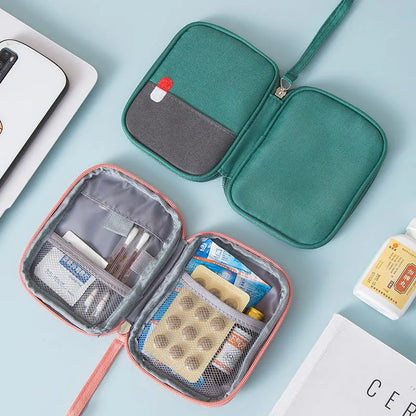 Mini Medicine Organizer Bag Outdoor First Aid Kit Portable Travel Storage Sack Emergency Medical Case Accessories Supplies