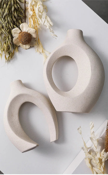 CAPIRON 21cm 28cm Large Luxury Decorative Ceramic Vase Home Decor Accessorie Nordic Flower Interior Living Room Tabletop Modern