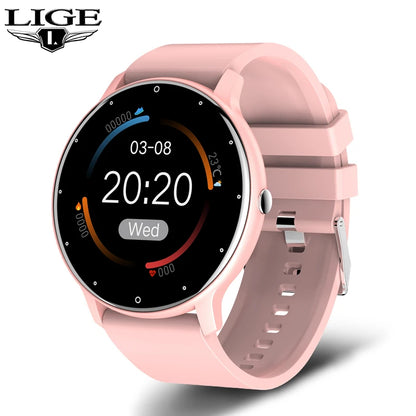 LIGE New Smart Watch Men Riding Sports Fitness Health Monitor Watch  IP67 Waterproof Bluetooth Call For Android ios Smartwatch