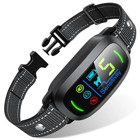 Dog Bark Collar,Rechargeable Smart Collar,Anti Barking Training Collar with 5 Adjustable Sensitivity Beep Vibration Shock