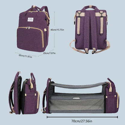 Mommy Bag Lightweight Portable Folding Crib Bed Large-capacity Travel Maternity Bags Baby Backpack Female Mommy Outting Bag