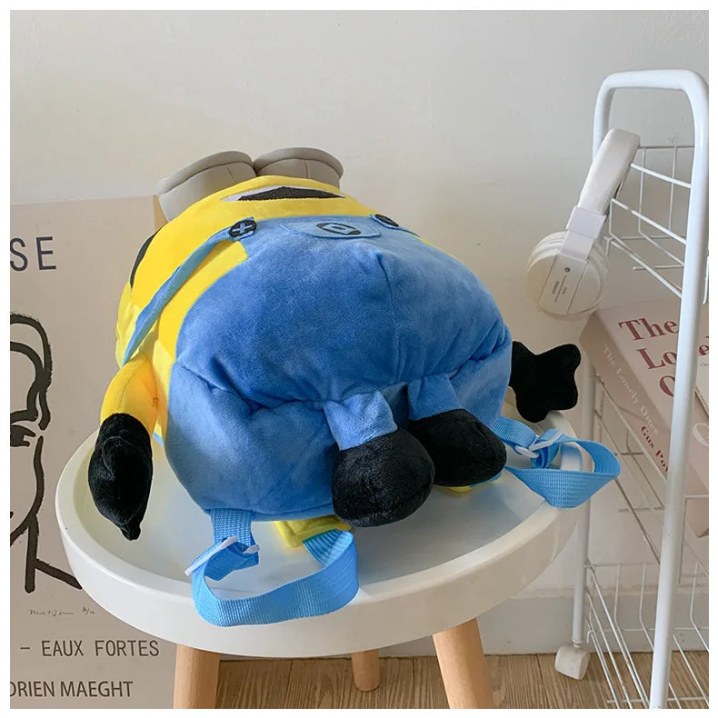 New Cartoon Anime  Backpack Minions Doll Large Size School Bag Large Capacity Student Cartoon Backpack