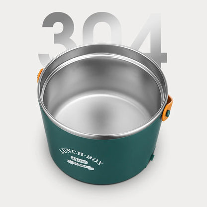 School Office Car Picnic Electric Heating Lunch Box Stainless Steel Portable Adult Food Warmer Container 220V 110V 24V 12V 1.2L