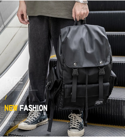 Fashion Waterproof Large Capacity Drawstring Backpack for Men Oxford Durable Travel College Student Laptop School Bag Bookbag